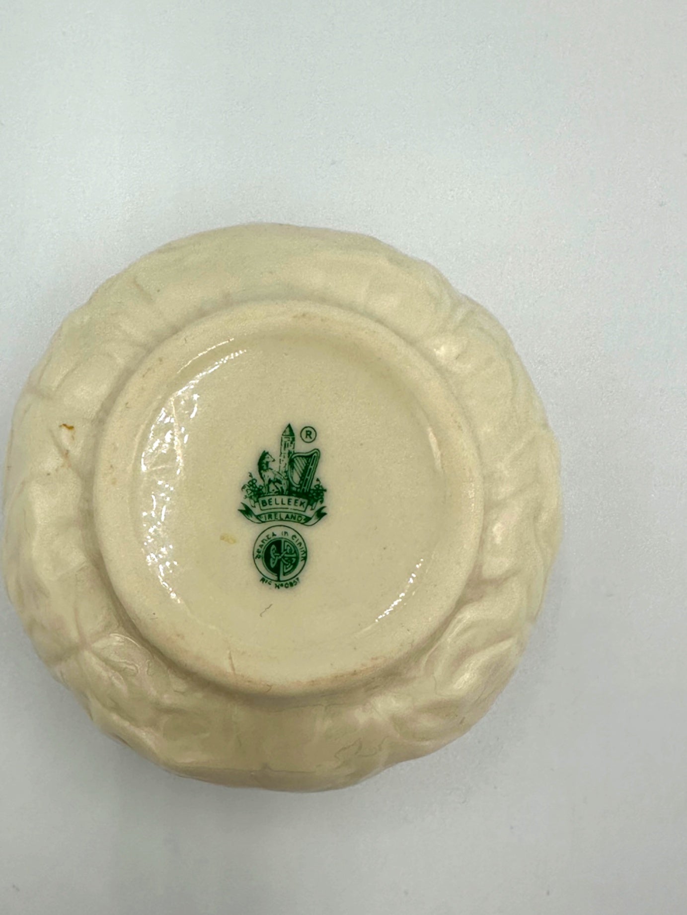 Vintage Belleek Ireland Creamer & Sugar Bowl Set
