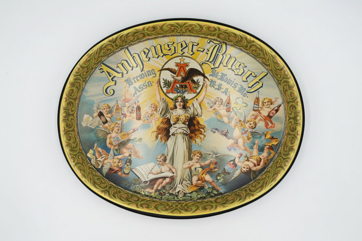 Vintage Anheuser-Busch Metal Advertising Serving Tray