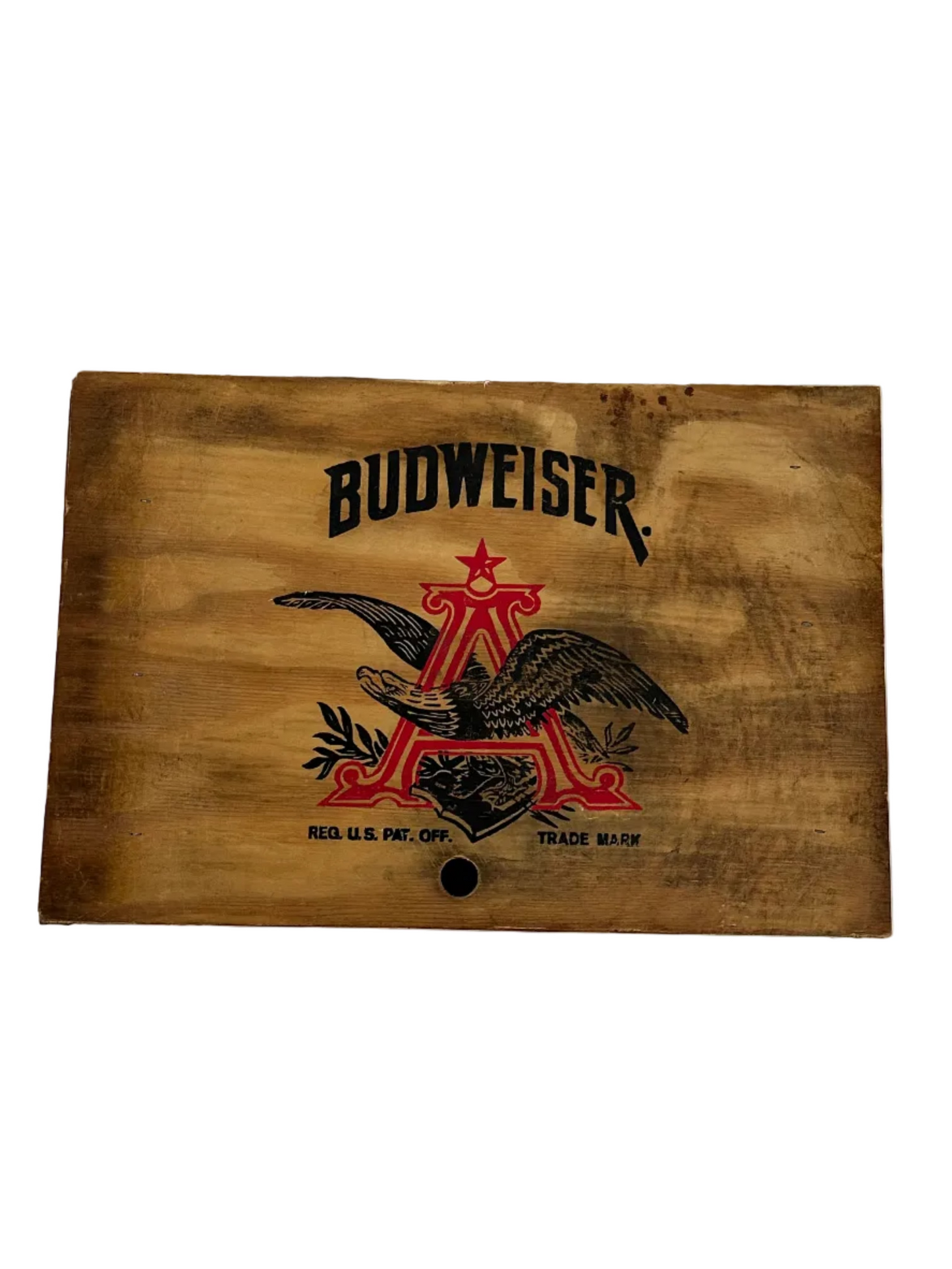 Vintage Budweiser Wooden Crate w/ Bottle Cap Checkers Game – Anheuser Busch St. Louis