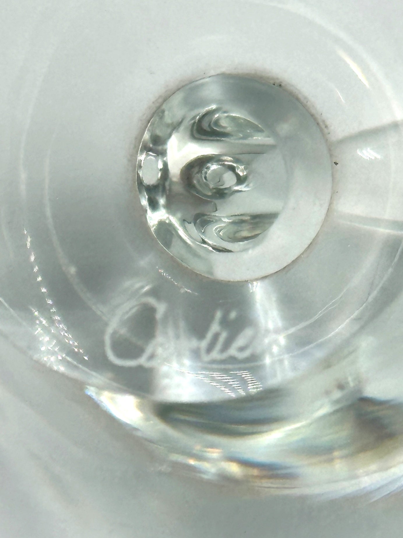 Cartier Signed Art Glass Apple Paperweight